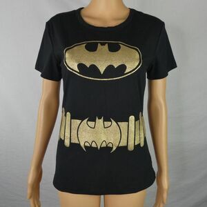 DC Comics Originals Batman Glitter Graphic Logo Belt Cosplay Costume T Shirt Tee